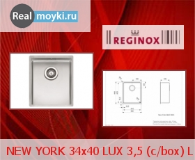   Reginox NEW YORK 34x40 LUX 3,5 (c/box) L
