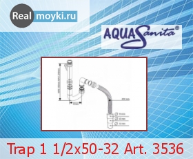  Aquasanita Trap 1 1/2x50-32 Art. 3536