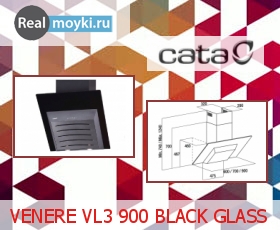   Cata VENERE VL3 900 Black Glass