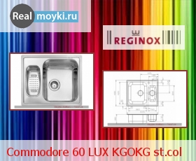   Reginox Commodore 60 LUX KGOKG st.col