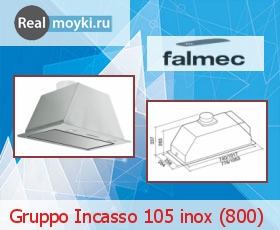   Falmec Gruppo Incasso 105 inox (800)
