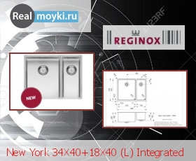  Reginox New York 34X40+18X40 (L) Integrated