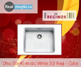   Reginox Ohio 50x40 Arctic White 3,5 Regi - Color