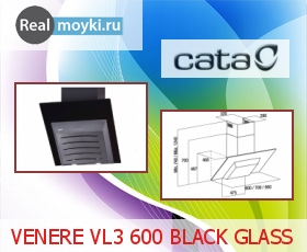   Cata Venere VL3 600 Black Glass